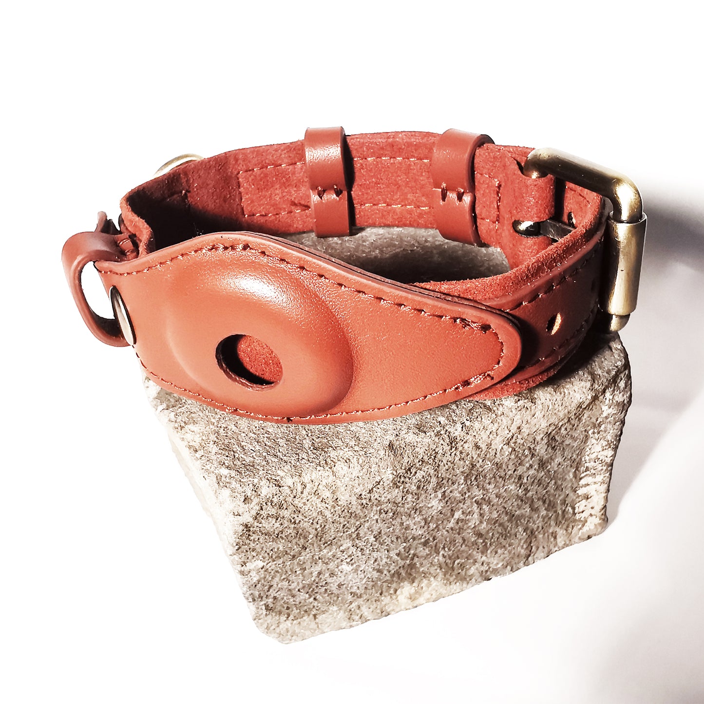 Karamio echtleder Airtag-Halsband für Hunde